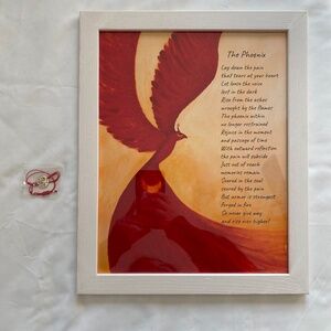 The Pheonix poem wall art & phoenix bracelet